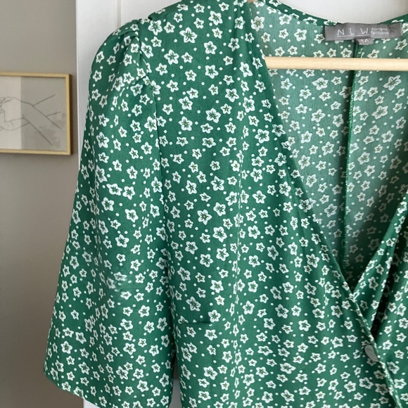 NLW green wrap dress - Picture 5 of 7